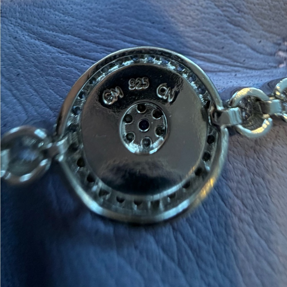 Sterling Silver Evil Eye Tennis Bracelet - Picture 7 of 11